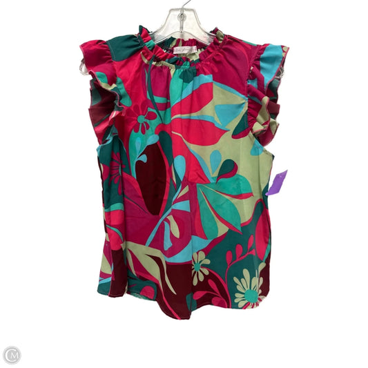 Top Short Sleeve By Ces Femme In Multi-colored, Size: S