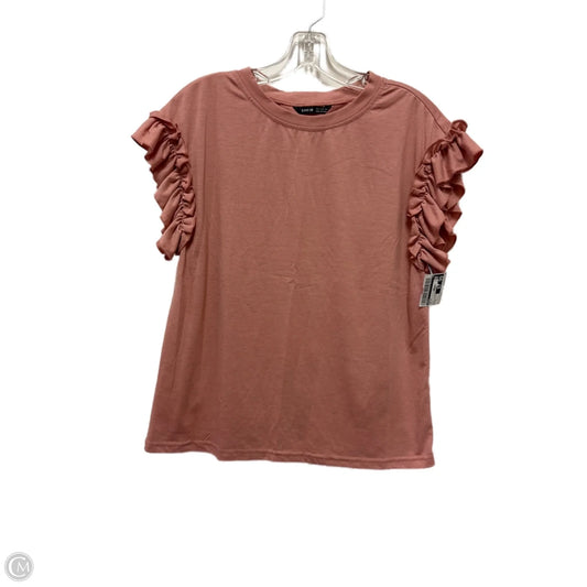Top Short Sleeve By Shein In Pink, Size: S