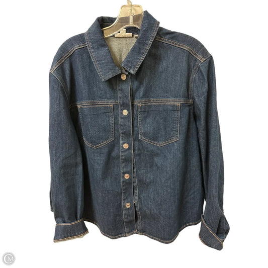 Jacket Denim By Chicos In Blue Denim, Size: 1x