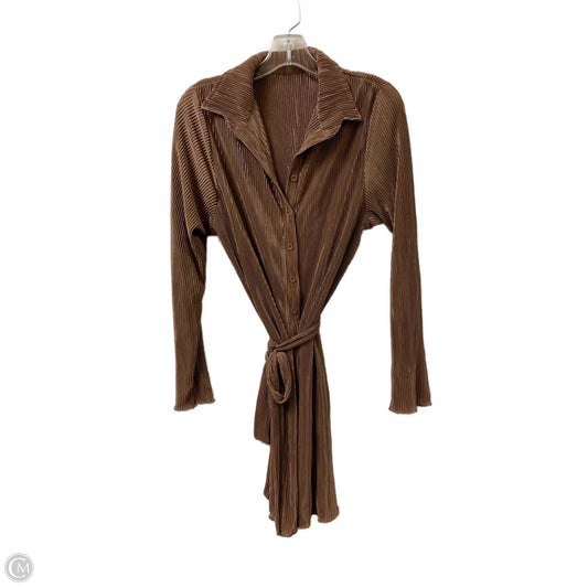 Dress Casual Short By Clothes Mentor In Brown, Size: L