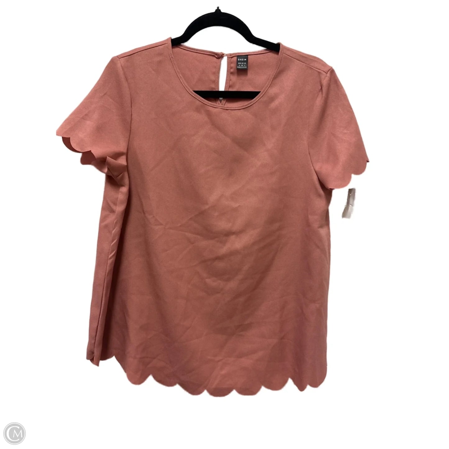 Top Short Sleeve By Shein In Pink, Size: S