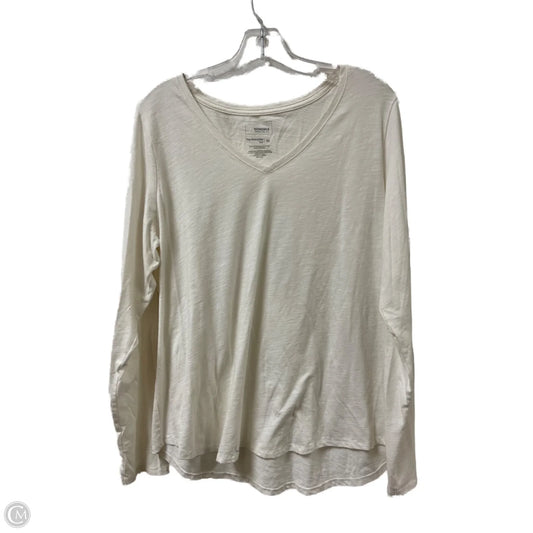 Top Long Sleeve By Sonoma In Cream, Size: Xl