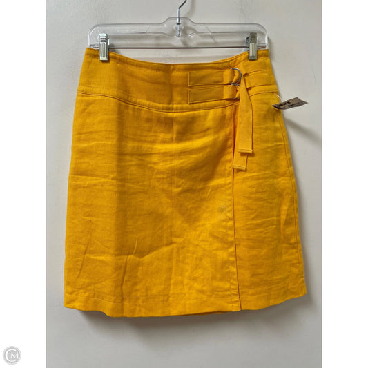 Skirt Mini & Short By Ann Taylor In Yellow, Size: 6