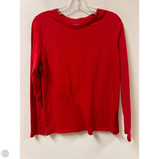 Top Long Sleeve By Time And Tru In Red, Size: S