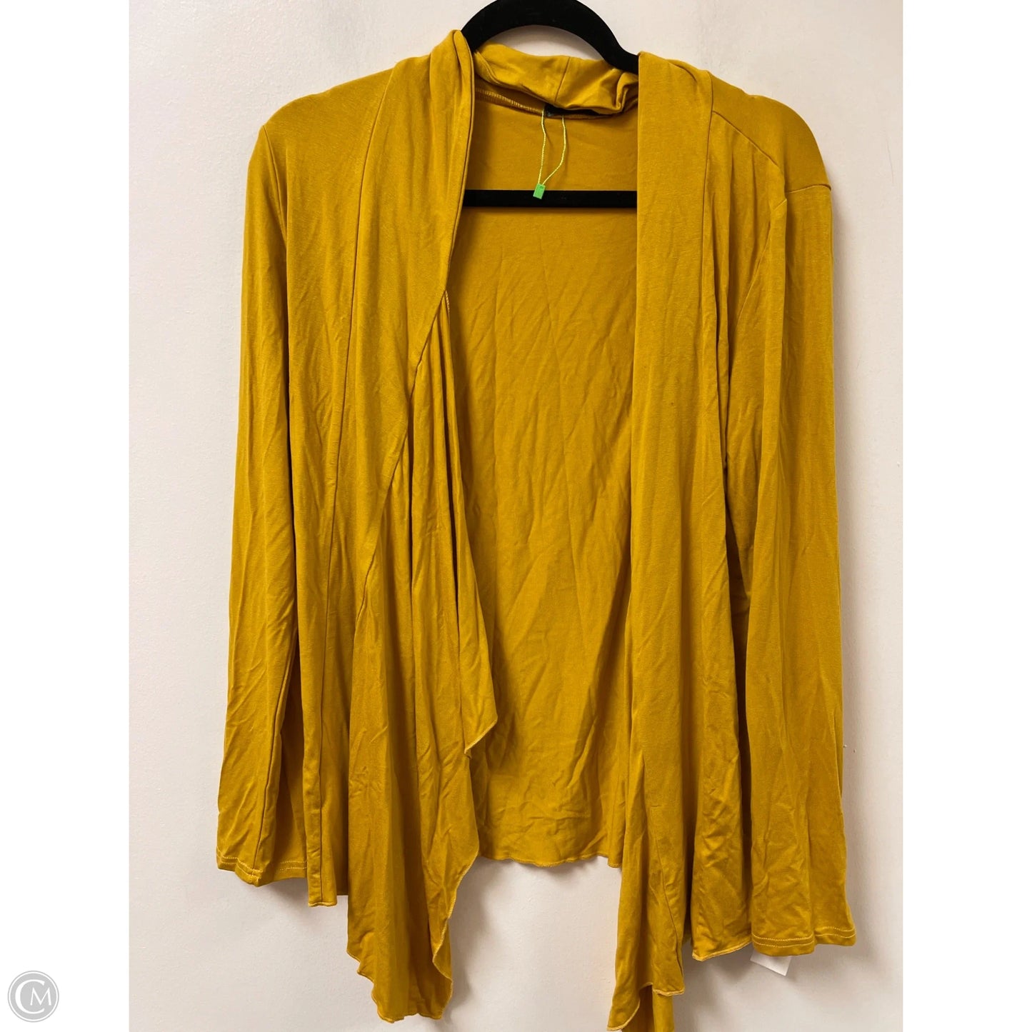 Sweater Cardigan By Clothes Mentor In Yellow, Size: Xl