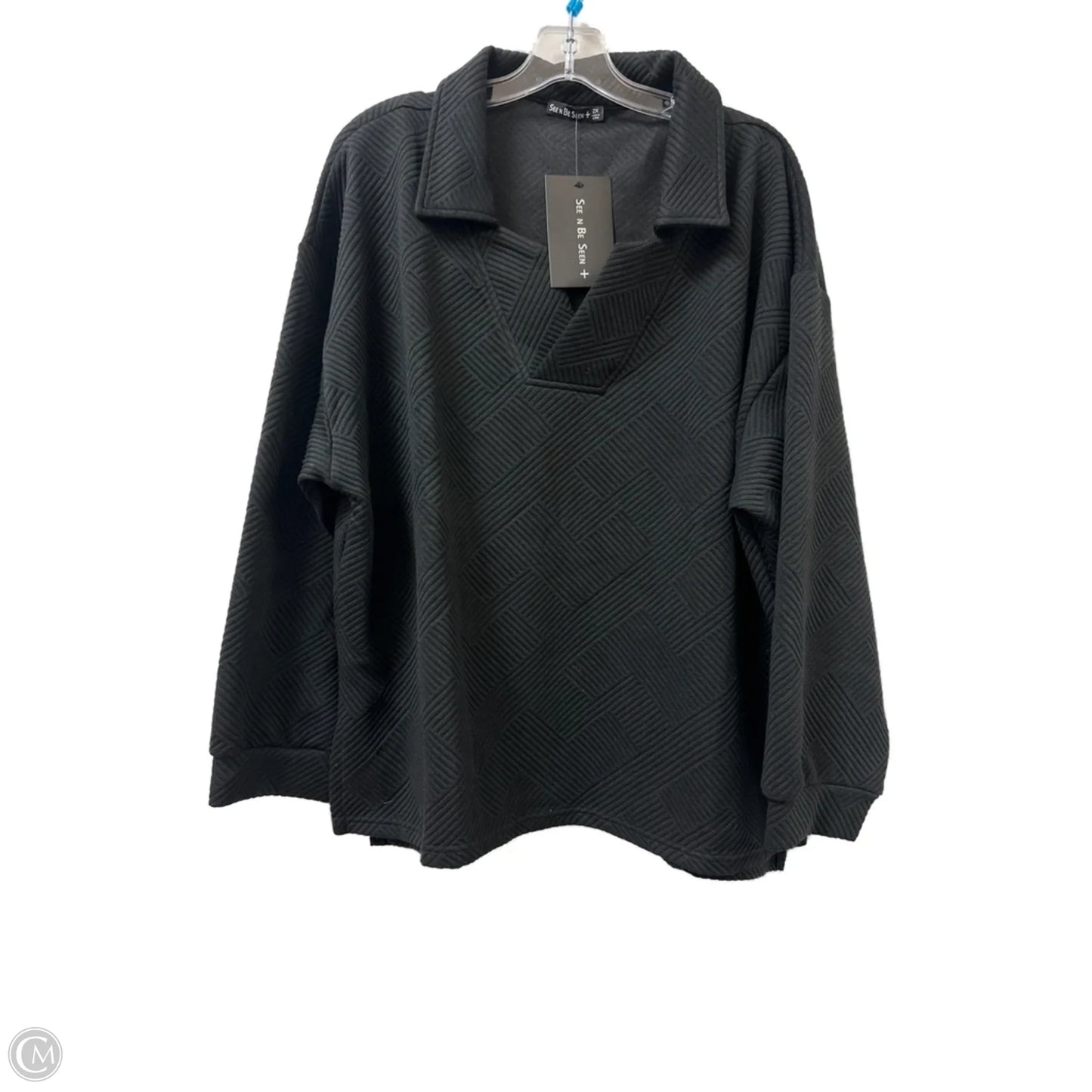 Top Long Sleeve By Clothes Mentor In Black, Size: 2x
