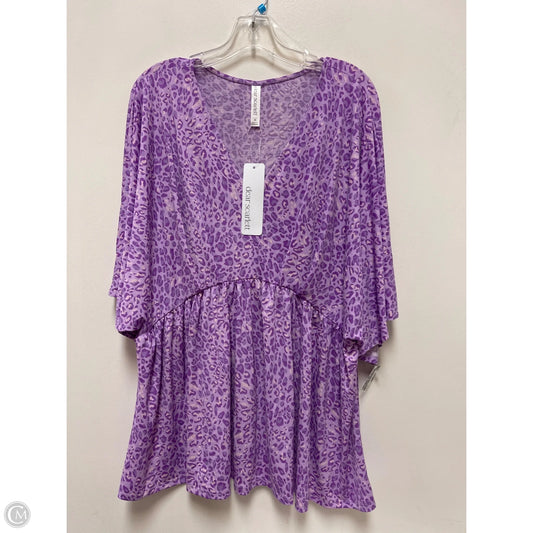 Top Short Sleeve By Clothes Mentor In Purple, Size: 2x