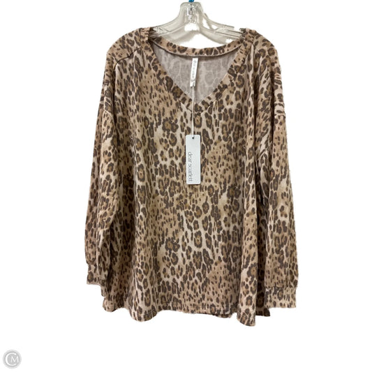 Top Long Sleeve By Clothes Mentor In Animal Print, Size: 2x