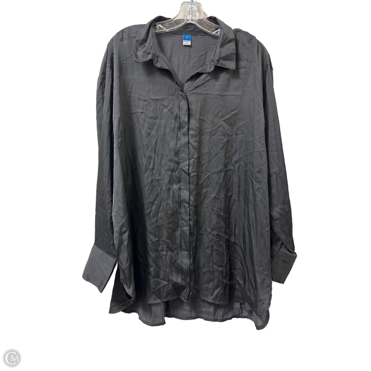 Blouse Long Sleeve By Old Navy In Black, Size: Xl