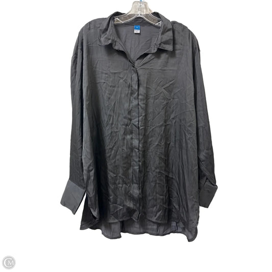 Blouse Long Sleeve By Old Navy In Black, Size: Xl