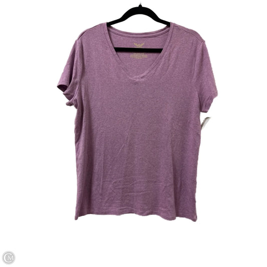 Top Short Sleeve By Faded Glory In Purple, Size: 2x