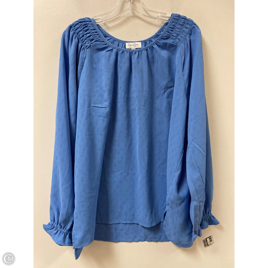 Top Long Sleeve By Jessica Simpson In Blue, Size: L