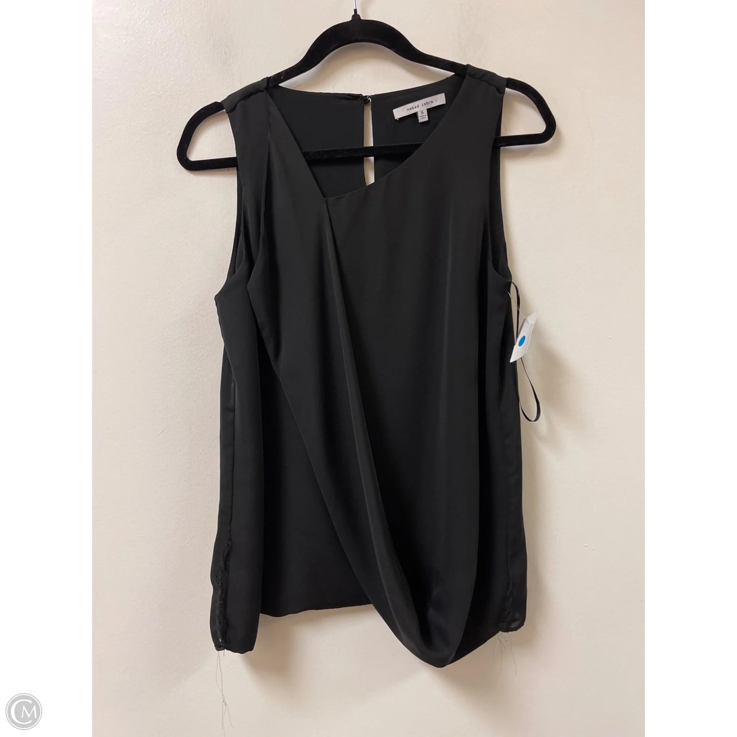 Top Sleeveless By Naked Zebra In Black, Size: S