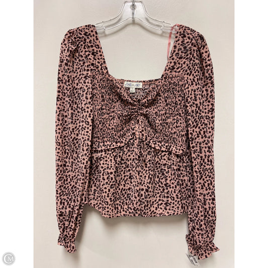 Top Long Sleeve By She + Sky In Pink, Size: S