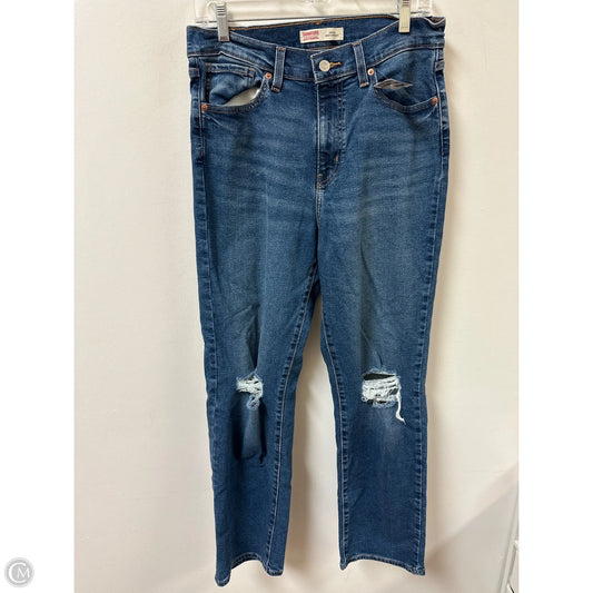 Jeans Straight By Levis In Blue Denim, Size: 8