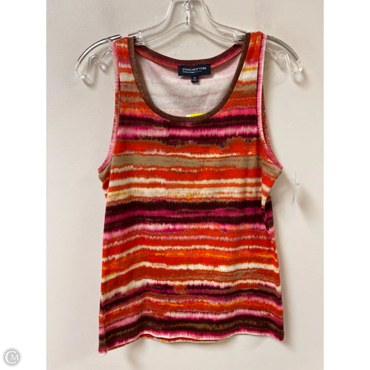 Top Sleeveless By Jones New York In Orange & Pink, Size: Mp