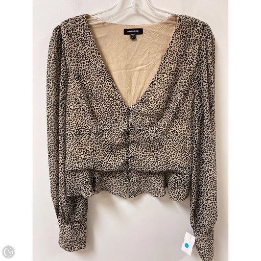 Top Long Sleeve By Mittoshop In Animal Print, Size: L