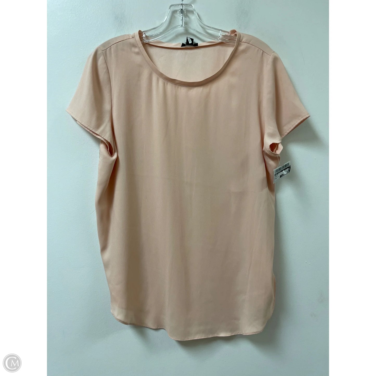 Top Short Sleeve By Ann Taylor In Peach, Size: L