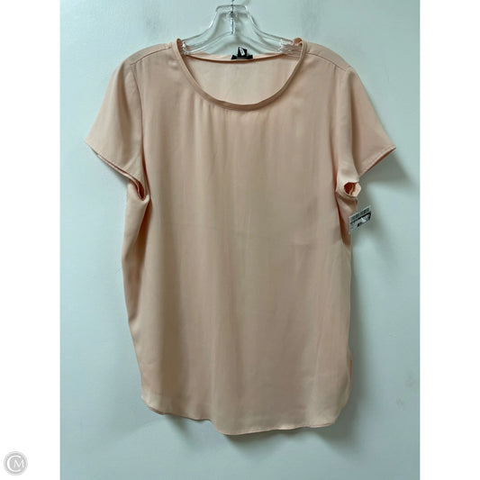 Top Short Sleeve By Ann Taylor In Peach, Size: L