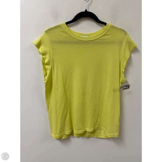 Top Short Sleeve By Michael Stars In Yellow, Size: M