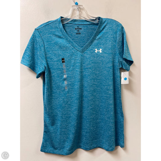 Athletic Top Short Sleeve By Under Armour In Blue, Size: Xs