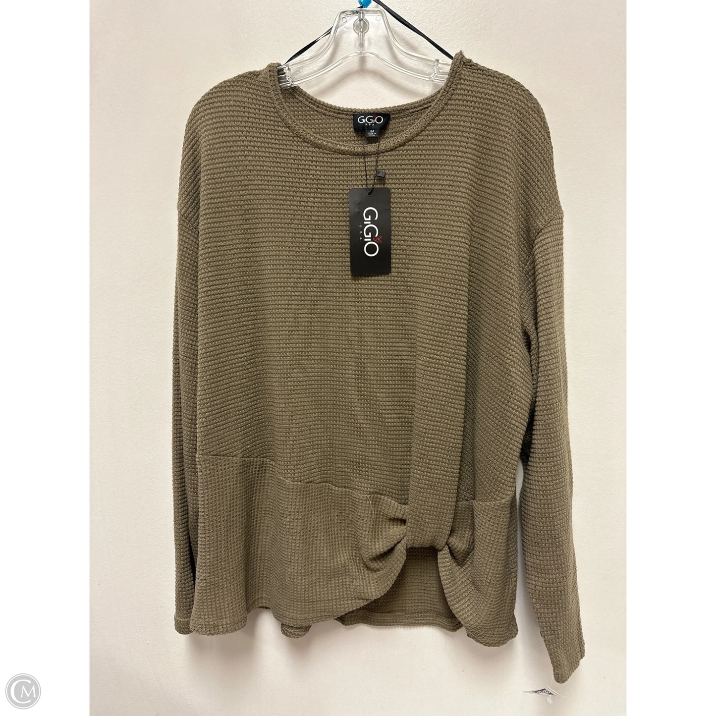 Top Long Sleeve By Gigio In Green, Size: M