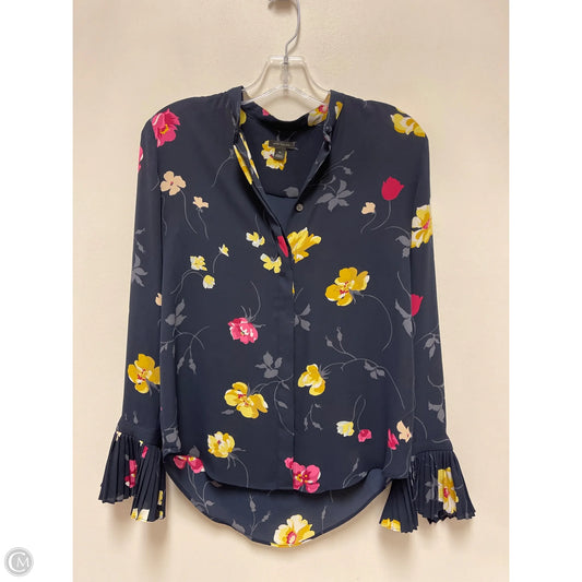 Blouse Long Sleeve By Ann Taylor In Floral Print, Size: Xs