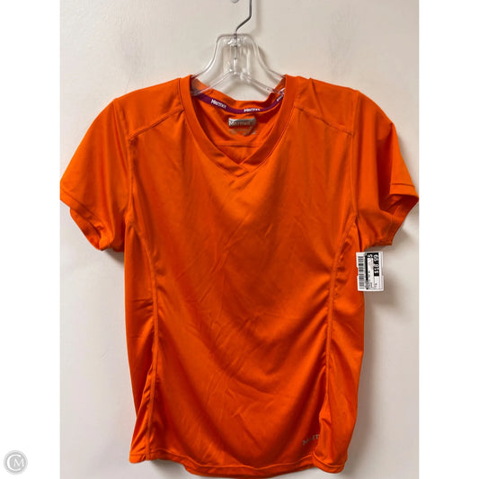 Athletic Top Short Sleeve By Marmot In Orange, Size: M