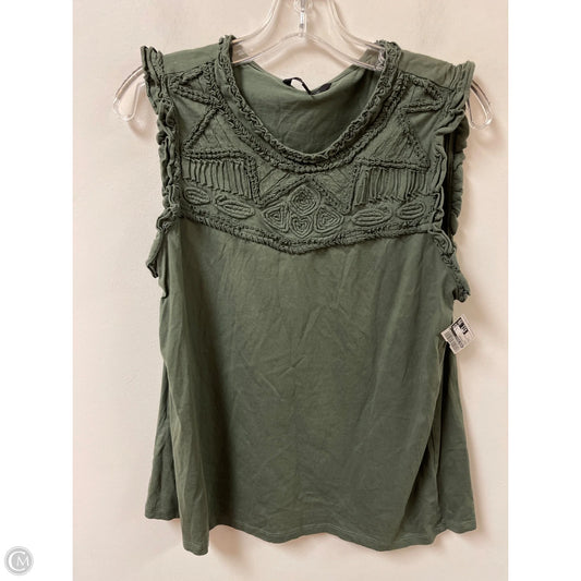 Top Sleeveless By Banana Republic In Green, Size: L