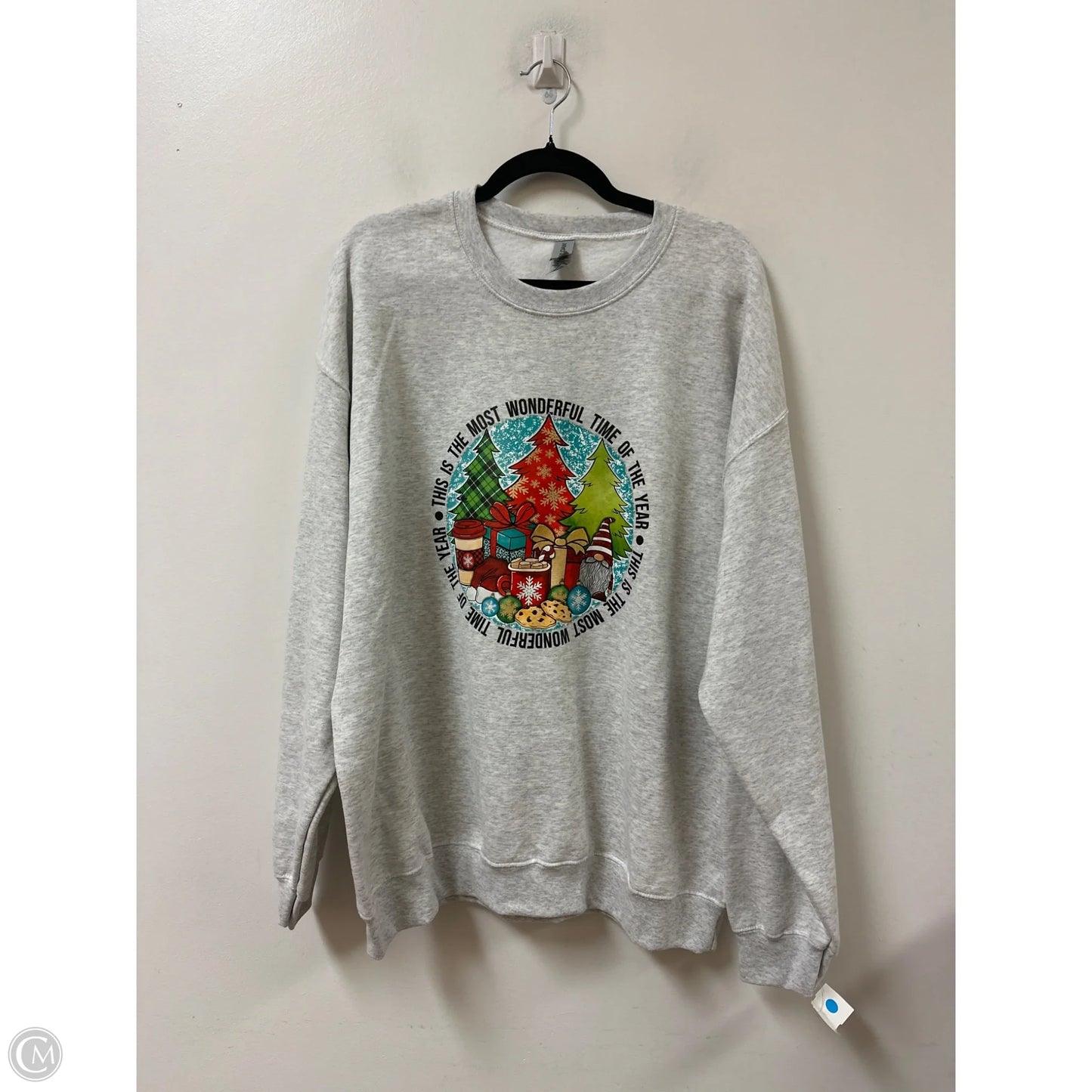 Sweatshirt Crewneck By Gildan In Grey, Size: Xl