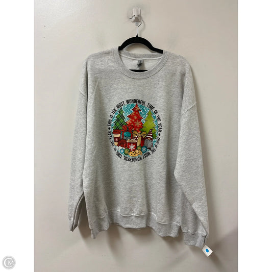 Sweatshirt Crewneck By Gildan In Grey, Size: Xl