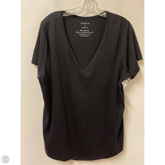 Top Short Sleeve By Torrid In Black, Size: 2x