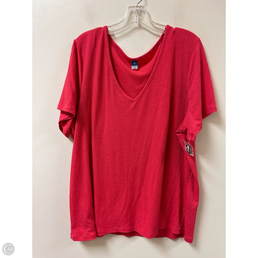Top Short Sleeve By Old Navy In Pink, Size: 1x