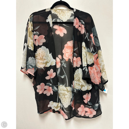 Kimono By Clothes Mentor In Floral Print, Size: Osfm
