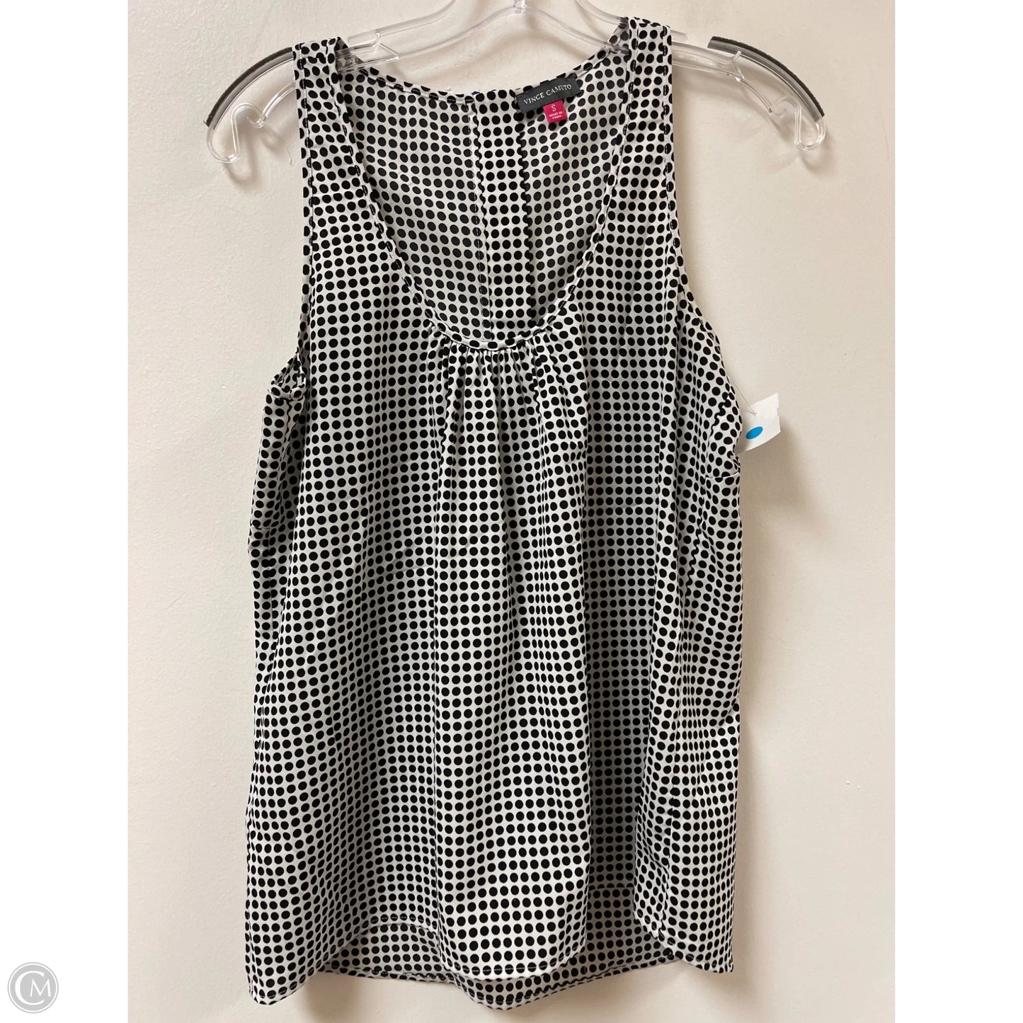 Top Sleeveless By Vince Camuto In Polkadot Pattern, Size: S