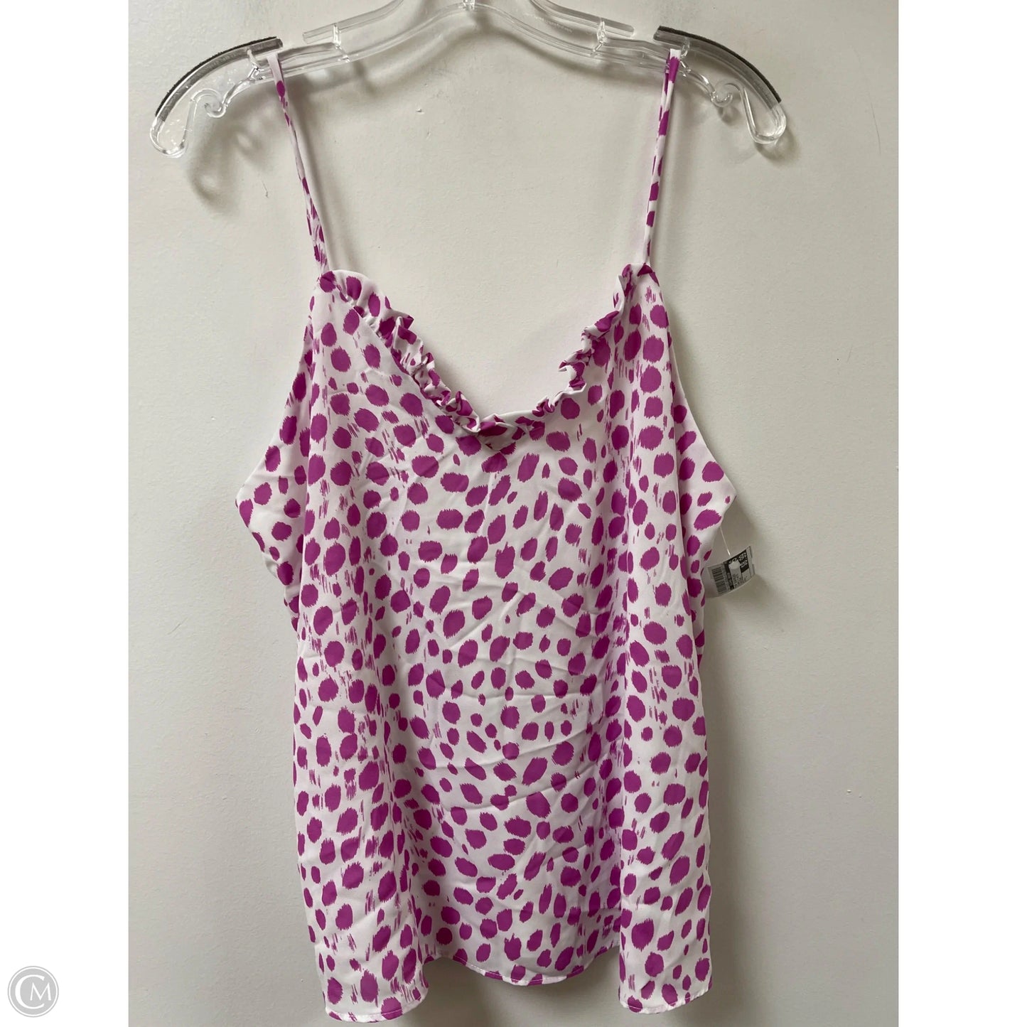 Top Sleeveless By Clothes Mentor In Purple & White, Size: L