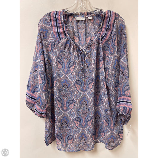 Top Long Sleeve By New York And Co In Blue, Size: Xl