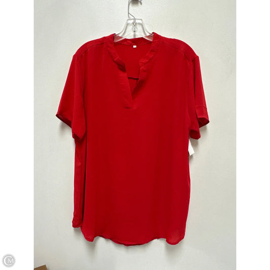 Top Short Sleeve By Clothes Mentor In Red, Size: 1x