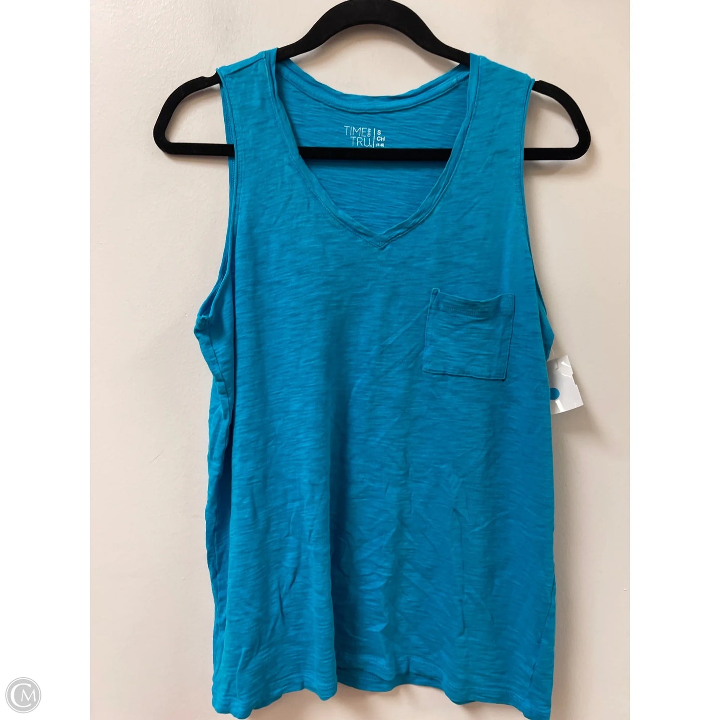 Top Sleeveless By Time And Tru In Blue, Size: S