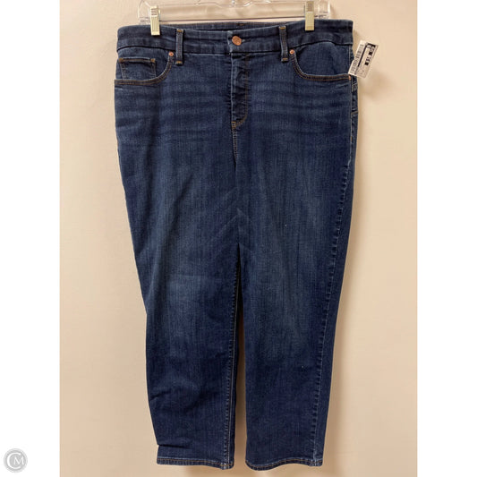 Jeans Cropped By Chicos In Blue Denim, Size: 12