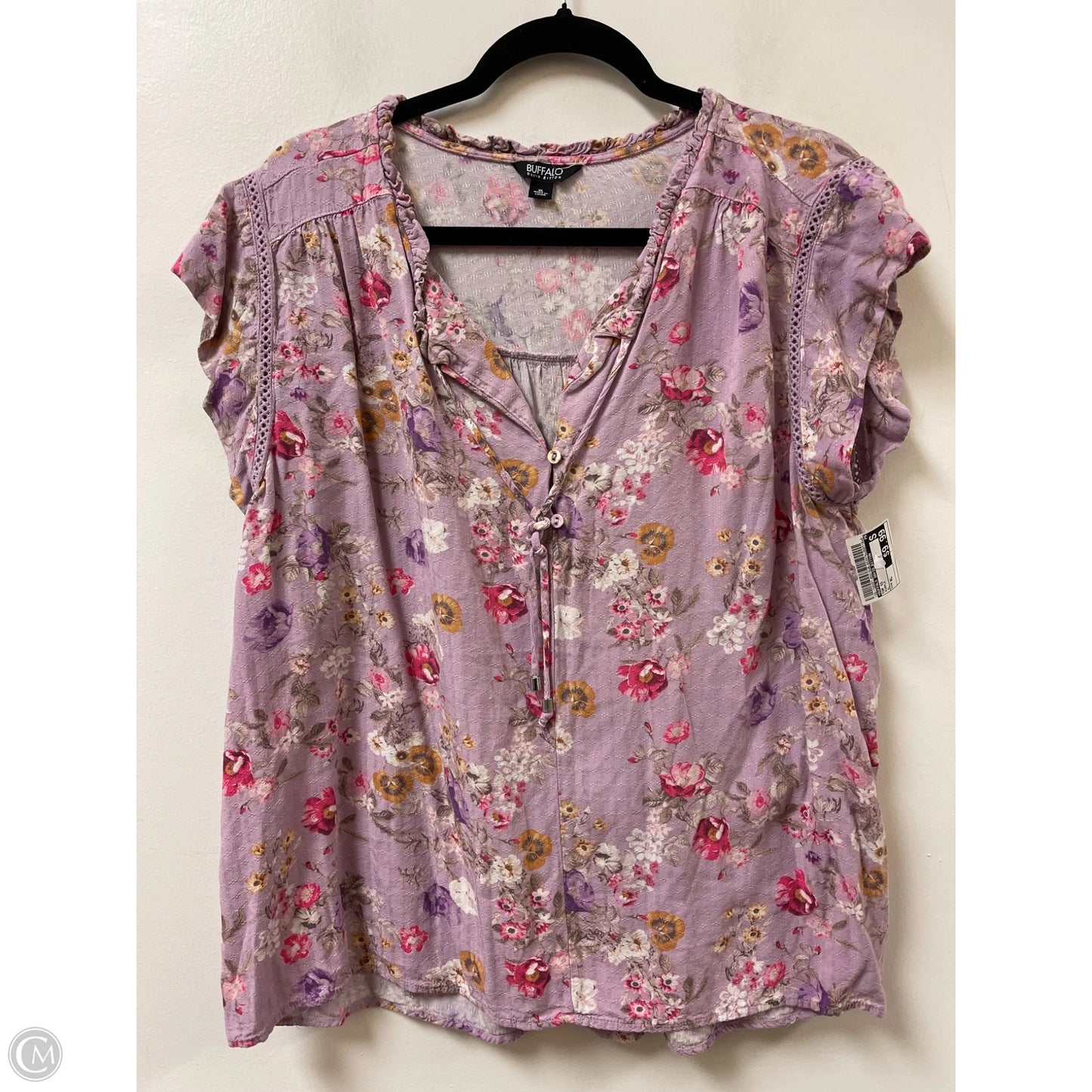 Top Short Sleeve By Buffalo David Bitton In Purple, Size: Xl