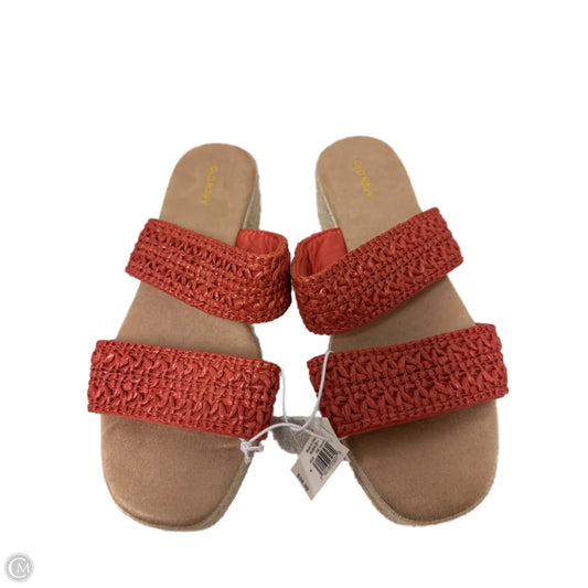 Sandals Heels Platform By Old Navy In Pink, Size: 9