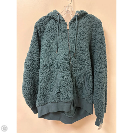 Jacket Faux Fur & Sherpa By Marc New York In Teal, Size: Xl