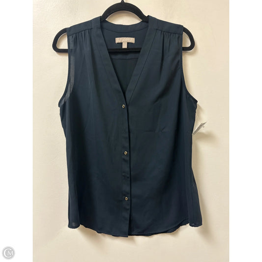 Blouse Sleeveless By Banana Republic In Navy, Size: L
