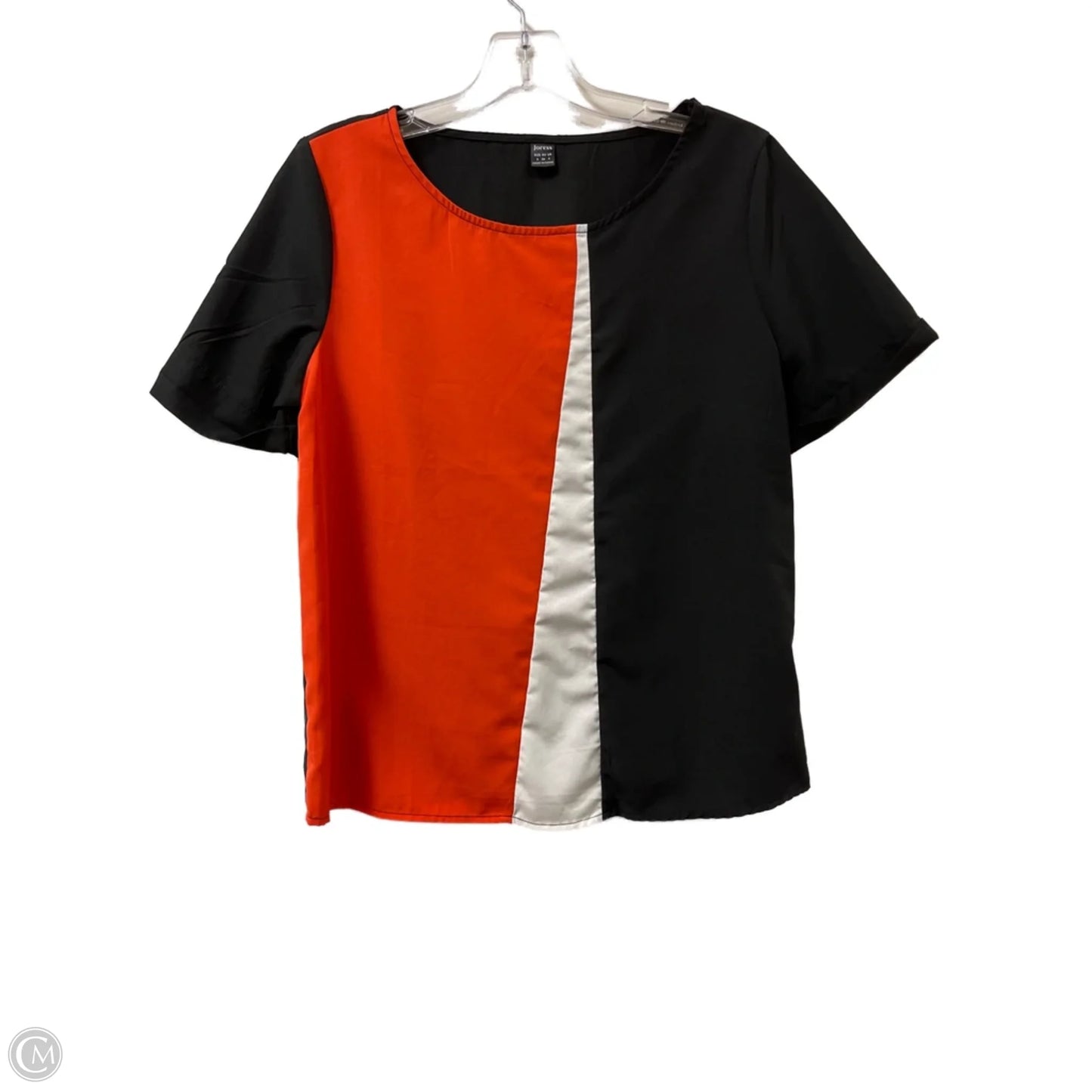 Top Short Sleeve By Clothes Mentor In Black & Orange, Size: S