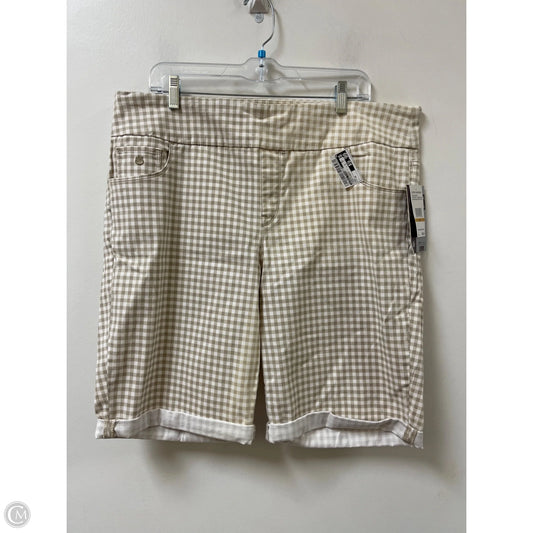 Shorts By Gloria Vanderbilt In Cream & White, Size: 16