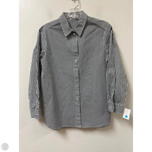 Blouse Long Sleeve By Cherish In Striped Pattern, Size: S