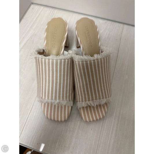Sandals Heels Block By Liverpool In Cream, Size: 8