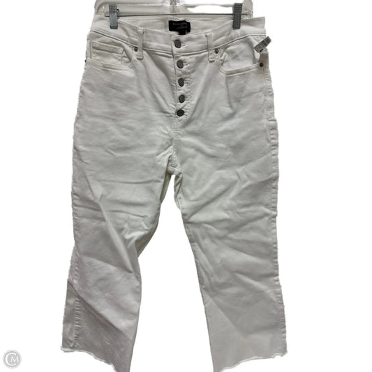 Jeans Boot Cut By Banana Republic In White Denim, Size: 12