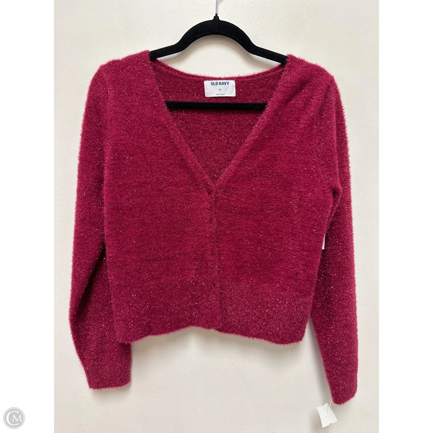Sweater Cardigan By Old Navy In Red, Size: M